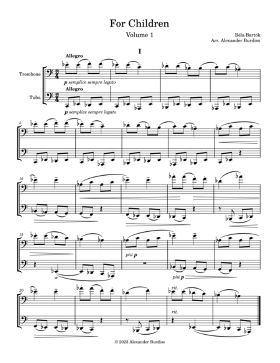 For Children Brass Duet scores gallery preview page 2