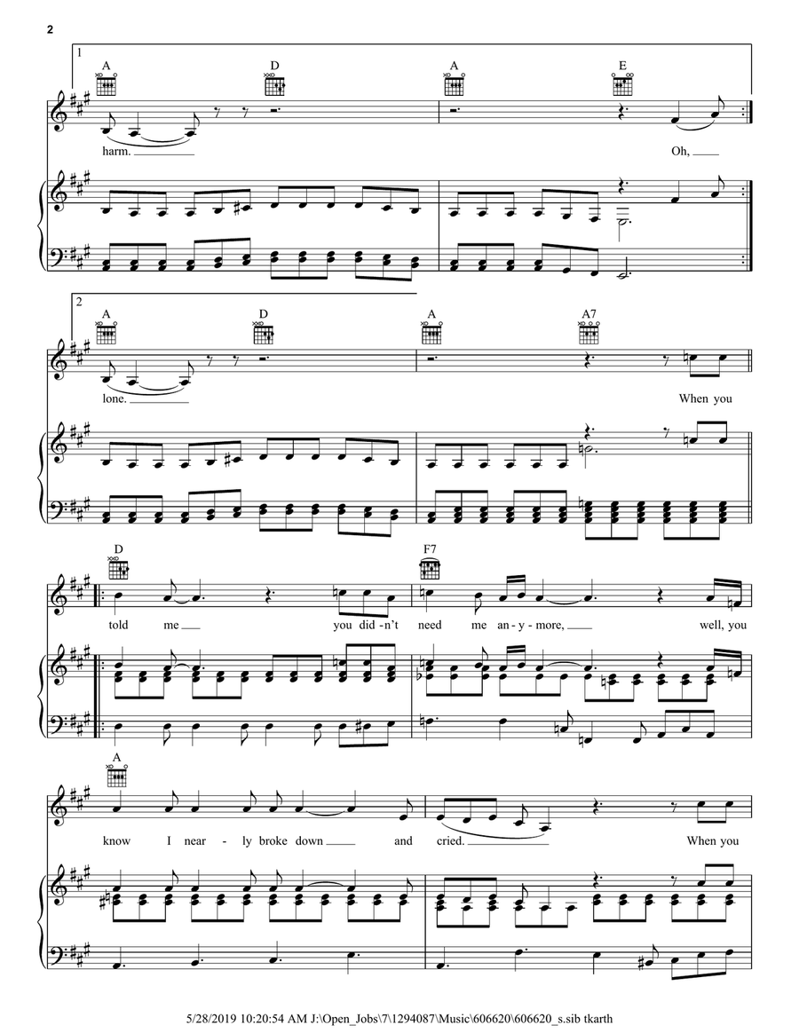 Oh! Darling Oh! Darling Piano, Vocal, Guitar scores gallery preview page 2