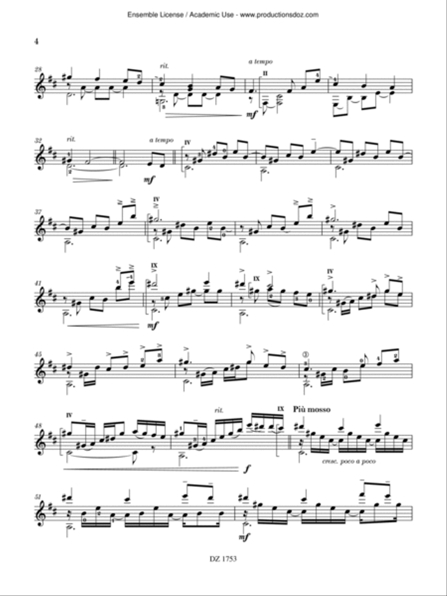Dénouement Dénouement Classical Guitar scores gallery preview page 5
