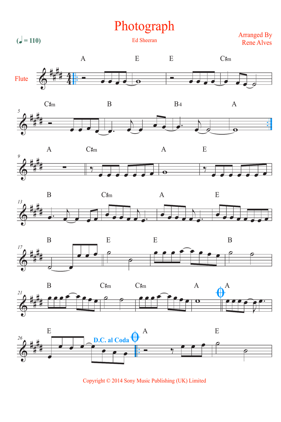 Photograph Flute Solo scores gallery preview page 1