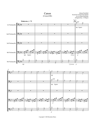 Canon (Pachelbel) (Bb) (Violoncello Quintet)
