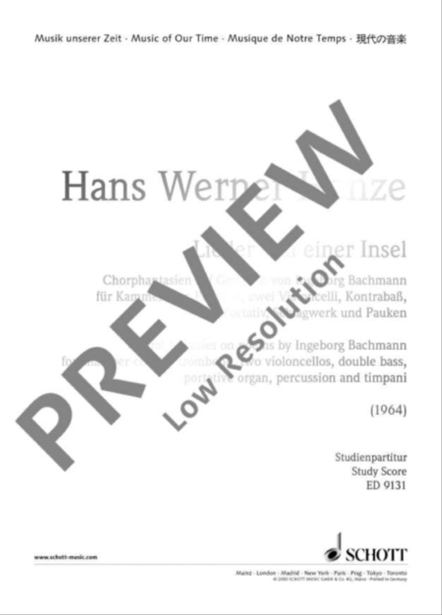 Lieder von einer Insel Choir scores gallery preview page 2