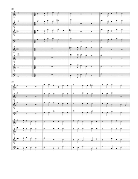 La Romana a8 from Sinfonie musicali, Op.18 (Venice, 1610) (arrangement for 8 recorders (SATB+SATB))