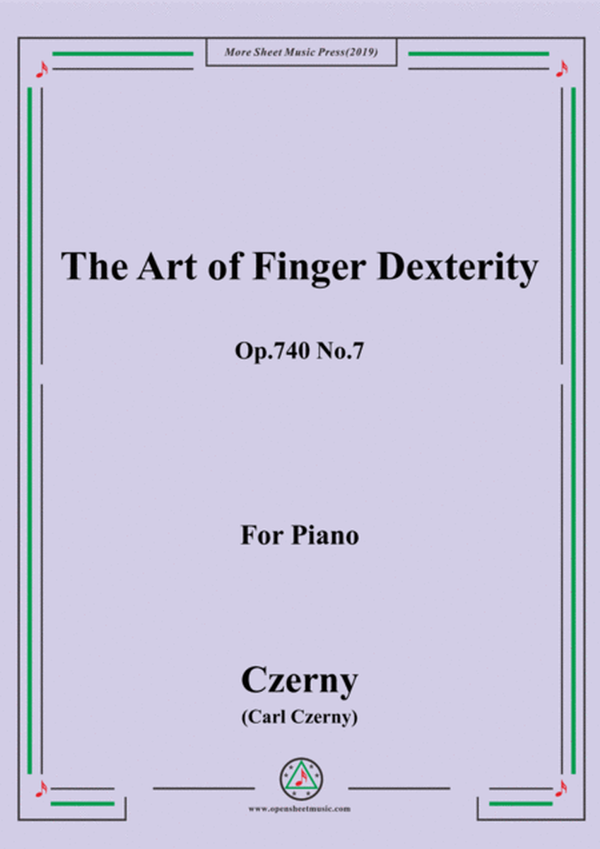 Czerny-The Art of Finger Dexterity,Op.740 No.7,for Piano image number null
