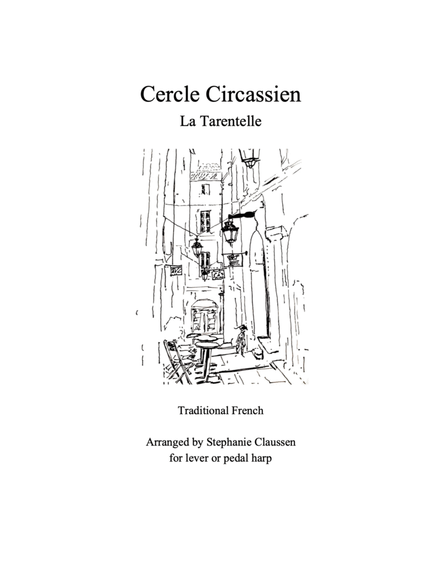 Cercle Circassien: La Tarentelle Harp scores gallery preview page 1