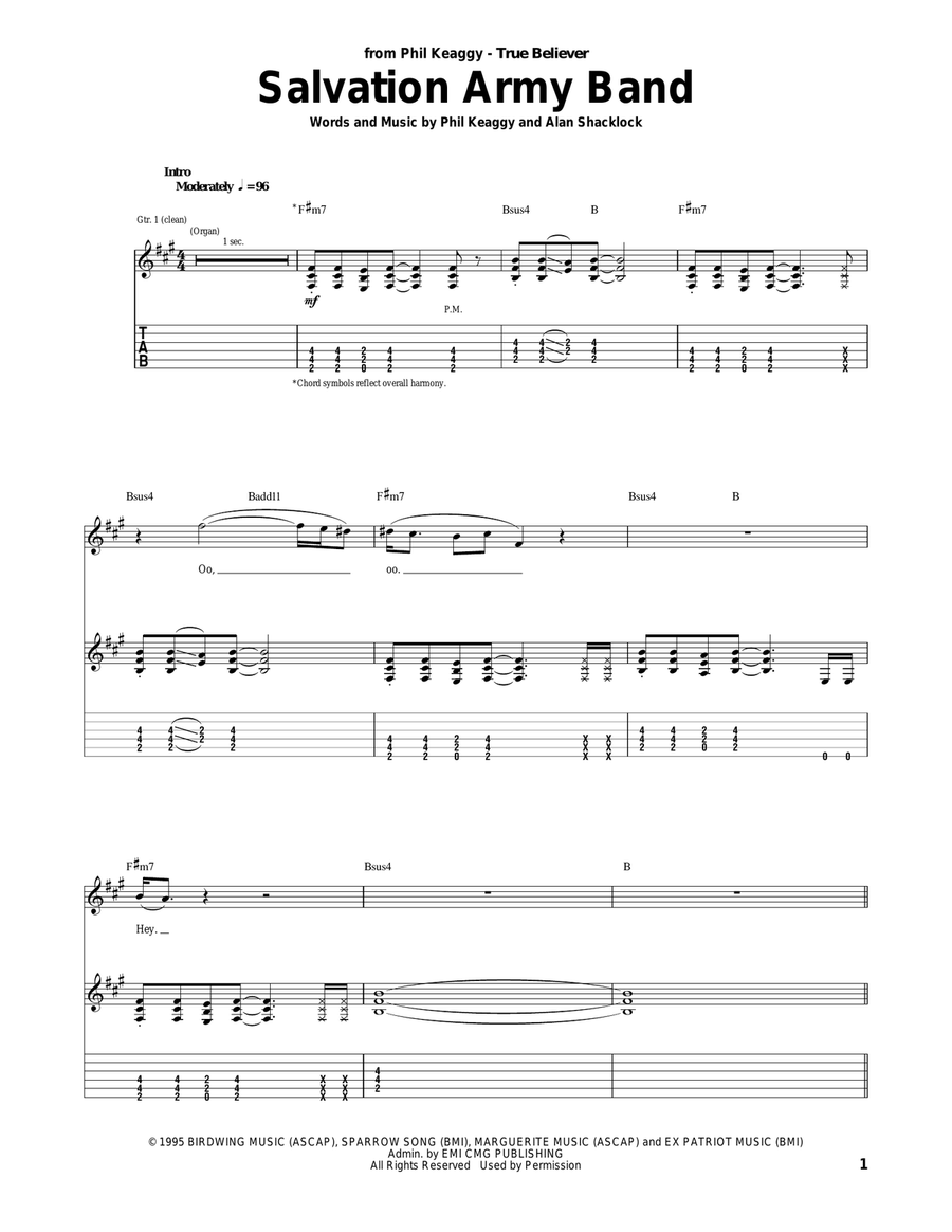 Salvation Army Band Acoustic Guitar scores gallery preview page 1