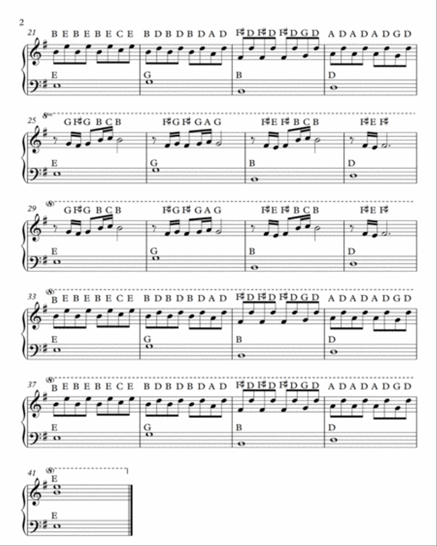 Comptine D'un Autre Été: L'après-Midi Easy Piano scores gallery preview page 3