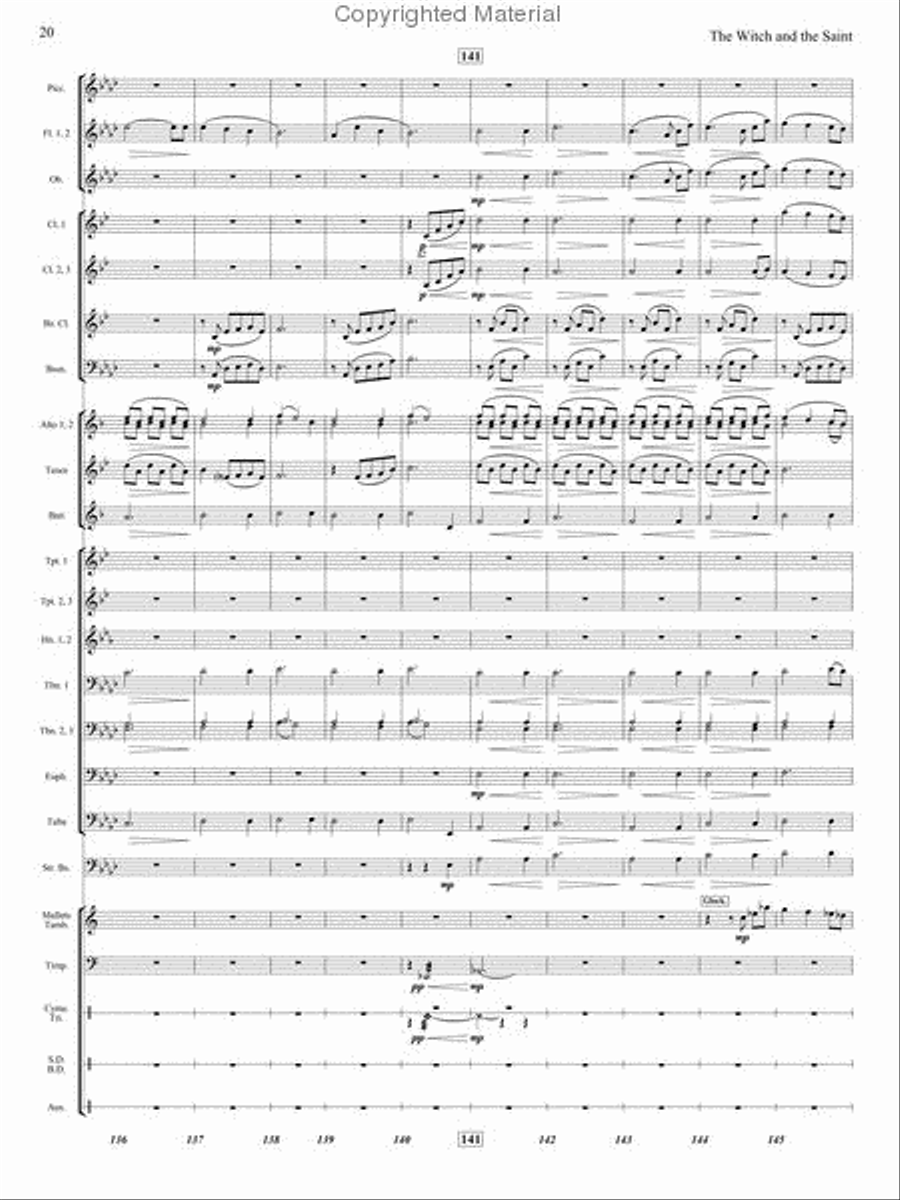 The Witch and The Saint Concert Band scores gallery preview page 19
