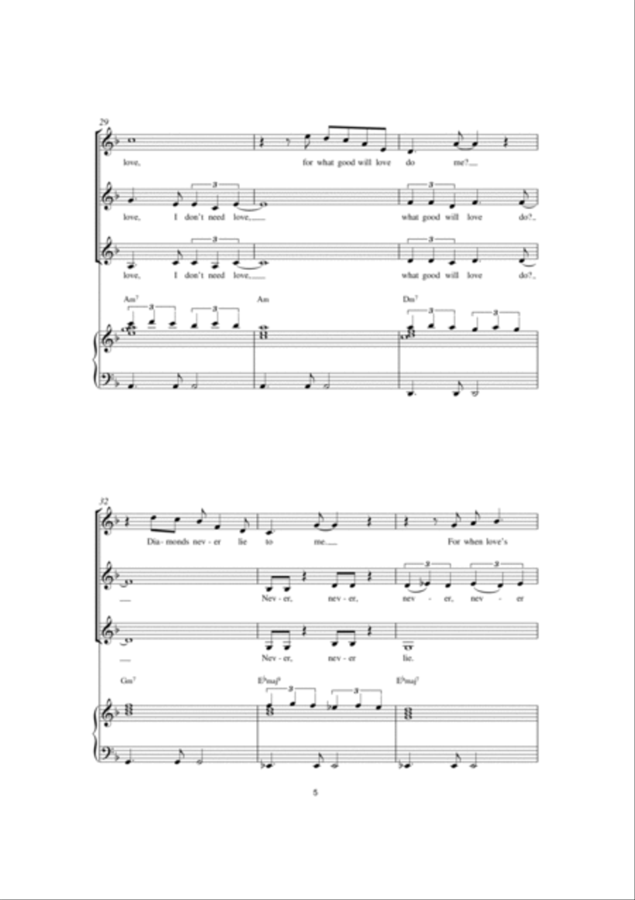 Diamonds Are Forever SSA scores gallery preview page 5