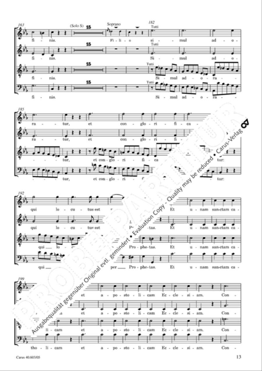Grosse Orgelsolomesse in Es 4-Part scores gallery preview page 14