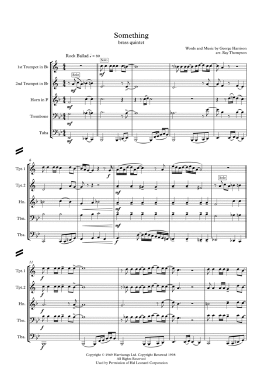 Something Brass Quintet scores gallery preview page 2