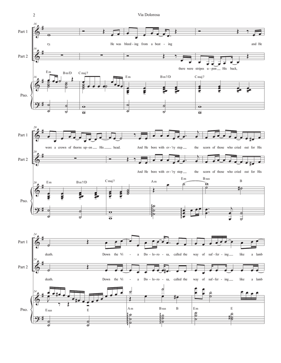 Via Dolorosa 2-Part scores gallery preview page 2