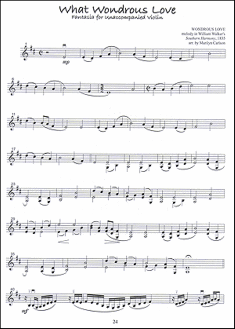 Hymn Tunes for Unaccompanied Violin Violin scores gallery preview page 3