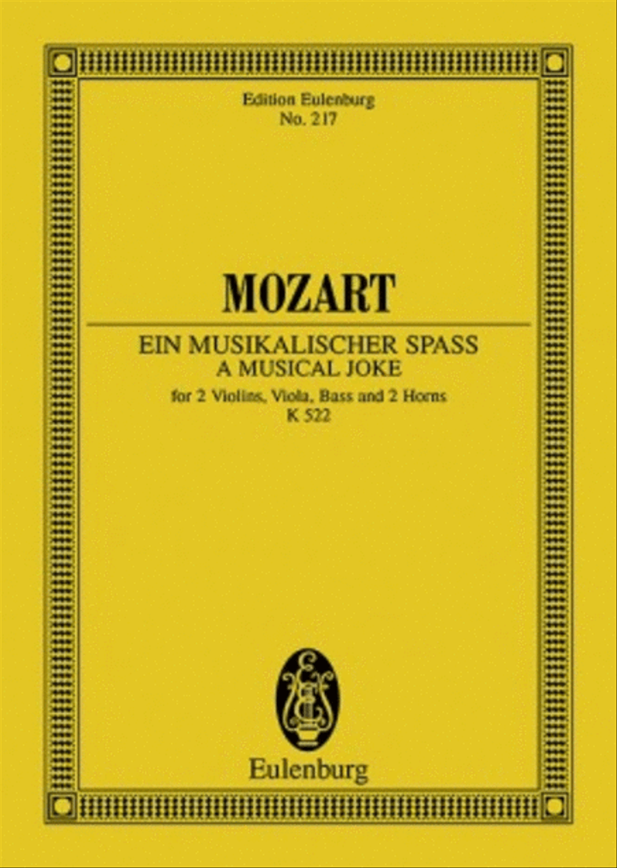 A Musical Joke, K. 522 A Musical Joke, K. 522 Horn scores gallery preview page 1
