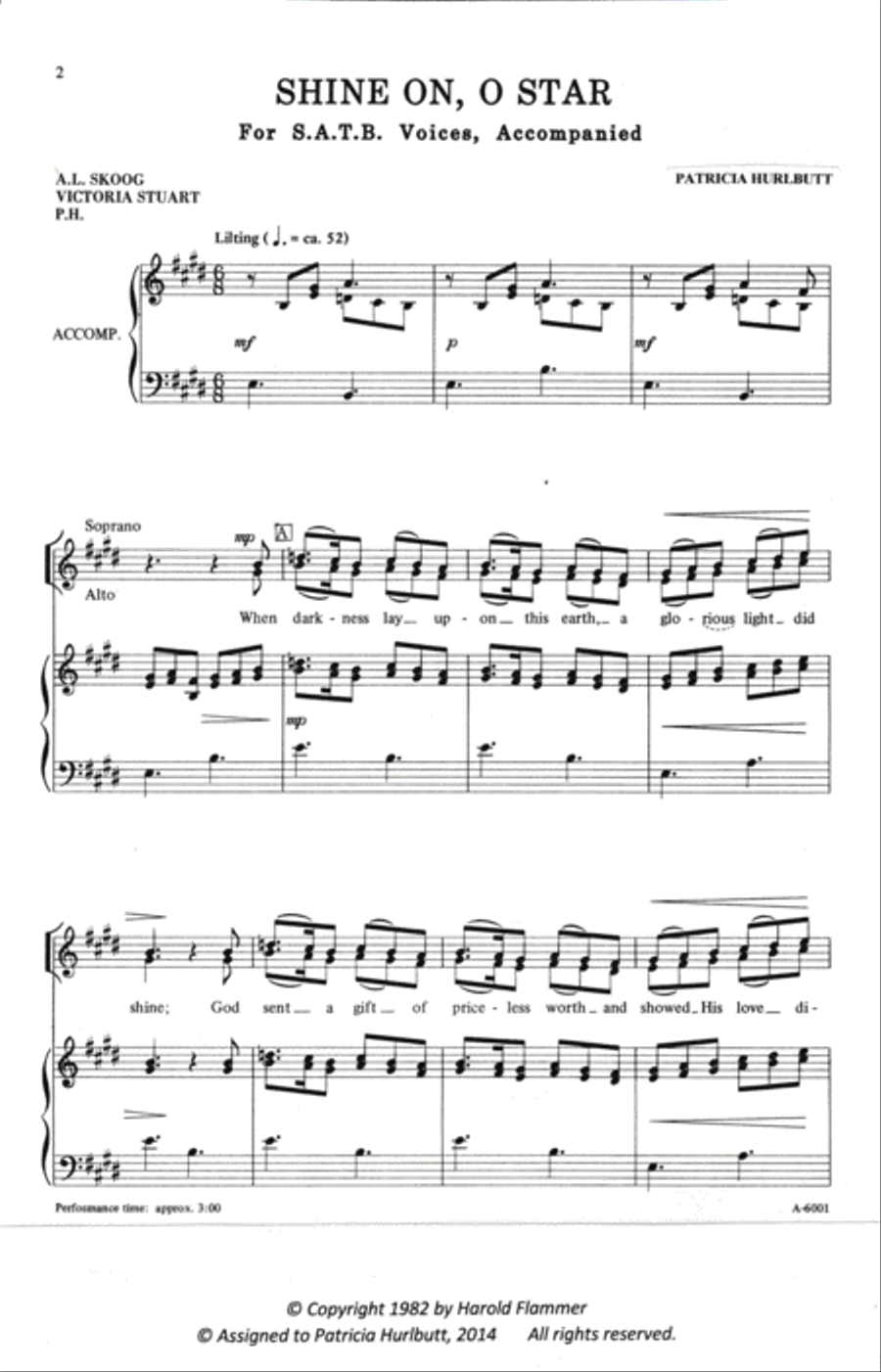 Shine On, O Star 4-Part scores gallery preview page 1