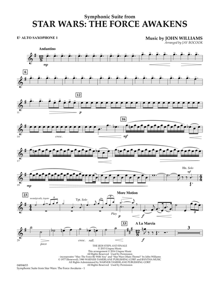 Symphonic Suite from Star Wars: The Force Awakens - Eb Alto Saxophone 1