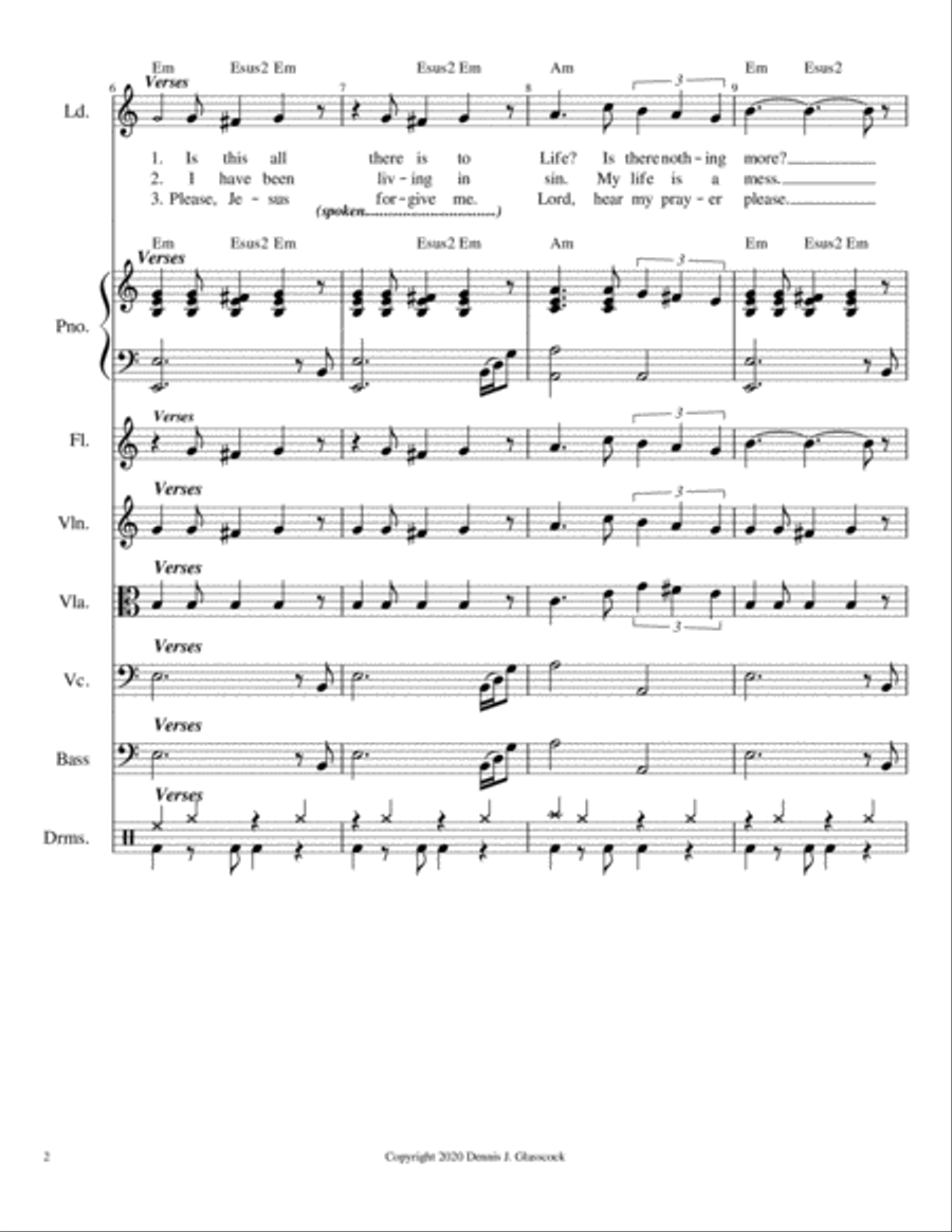 Save Me (Salvation Prayer) Small Ensemble scores gallery preview page 4