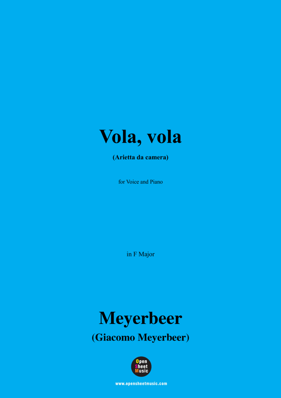 Meyerbeer-Vola,vola(Arietta da camera),in F Major Meyerbeer-Vola,vola(Arietta da camera),in F Major Voice scores gallery preview page 1