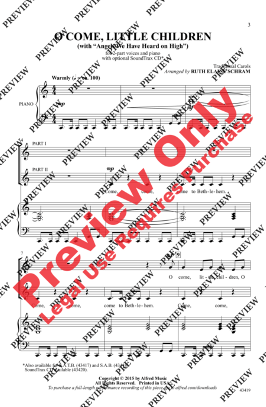 O Come, Little Children O Come, Little Children 2-Part scores gallery preview page 2