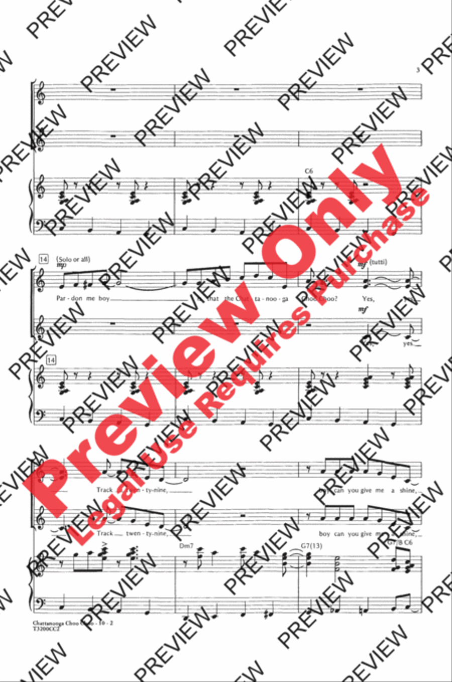 Chattanooga Choo Choo SSA scores gallery preview page 3