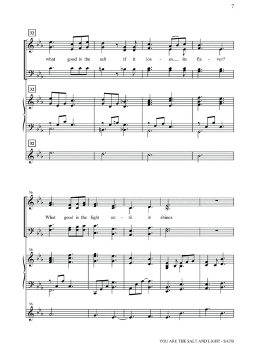 You Are The Salt And The Light 4-Part scores gallery preview page 5