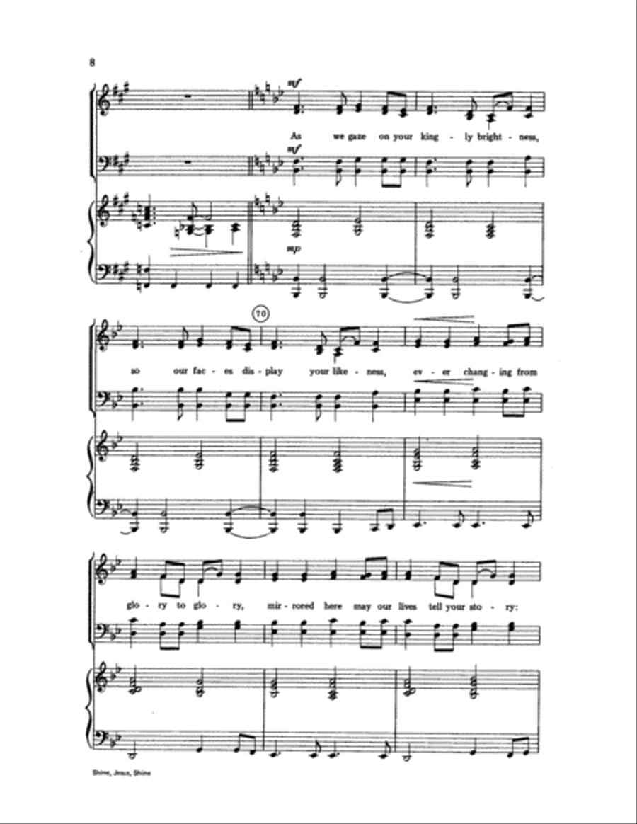 Shine, Jesus, Shine Choir scores gallery preview page 8