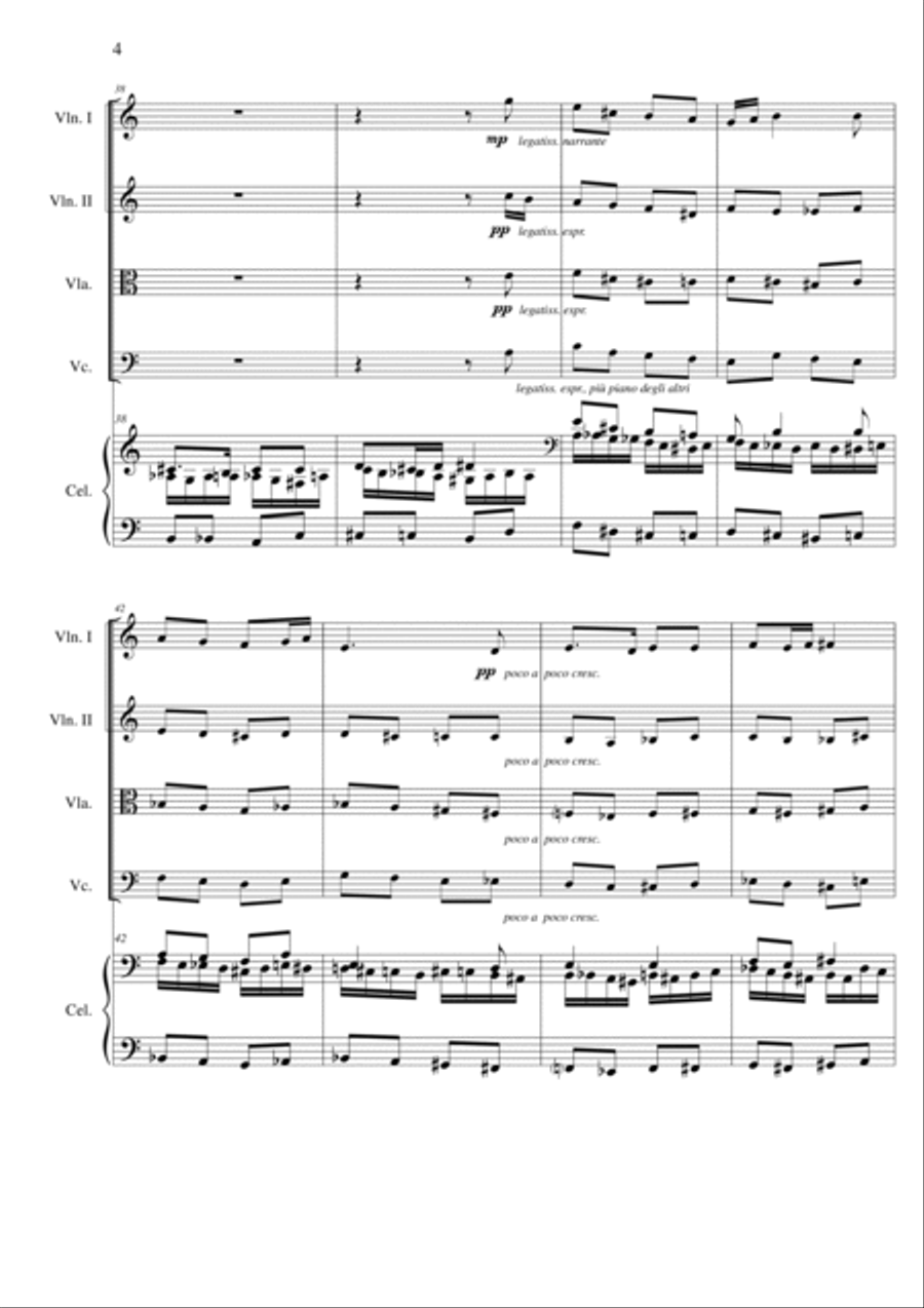 Davide Macaluso: QUINTETTSATZ (ES-22-049) - Score Only String Quartet scores gallery preview page 6