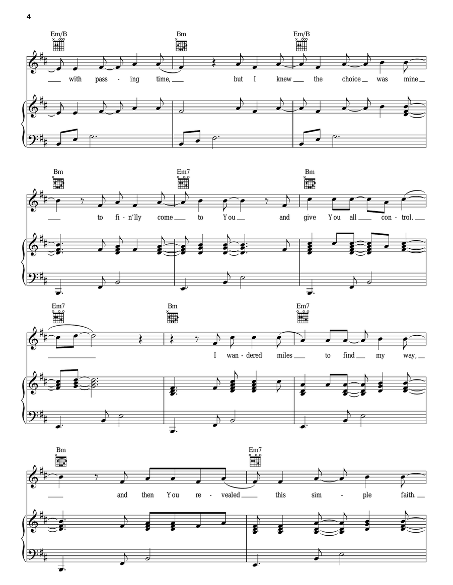 Lay Down My Pride Piano, Vocal, Guitar scores gallery preview page 4