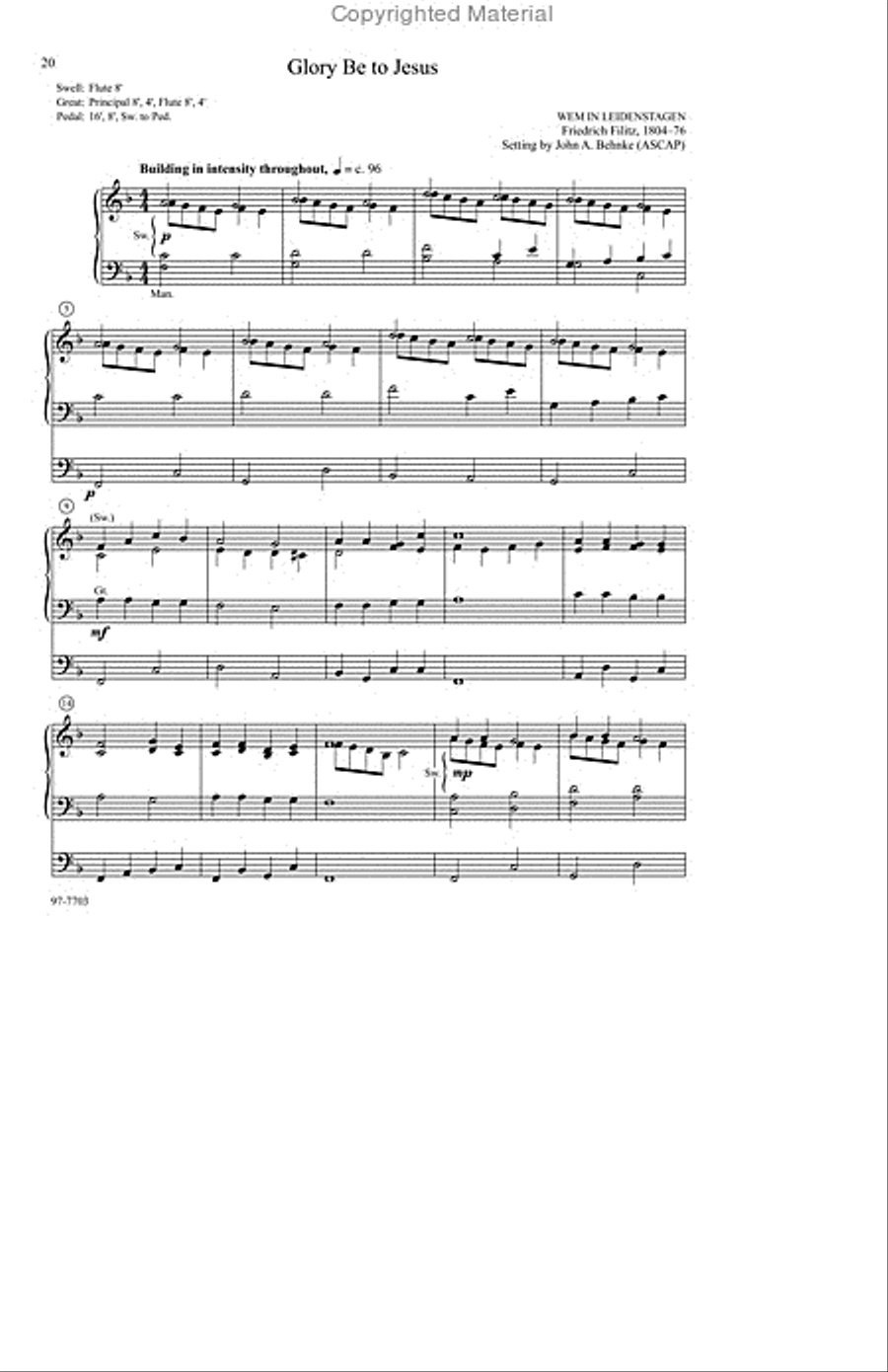 Five Preludes of Praise, Set 9 Organ scores gallery preview page 6