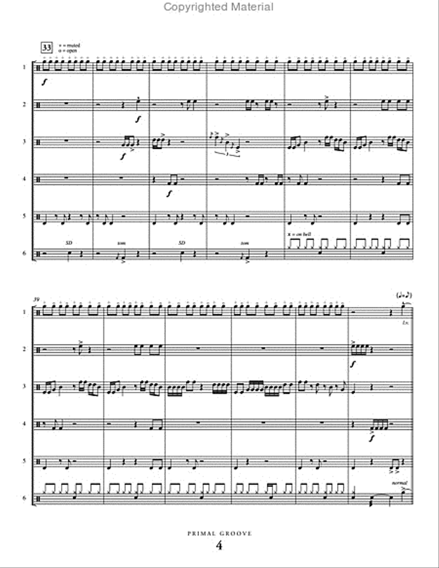 Primal Groove Percussion Ensemble scores gallery preview page 5