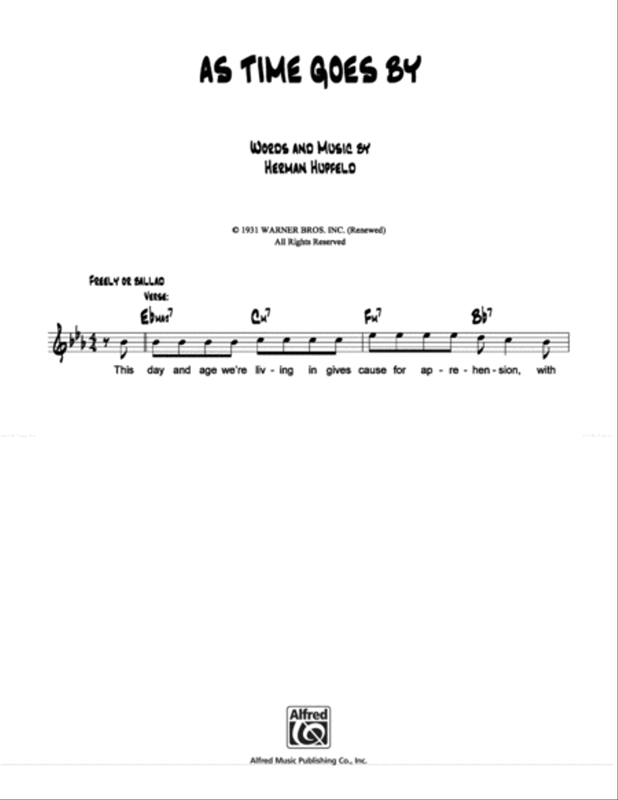 As Time Goes By As Time Goes By School and Community scores gallery preview page 1