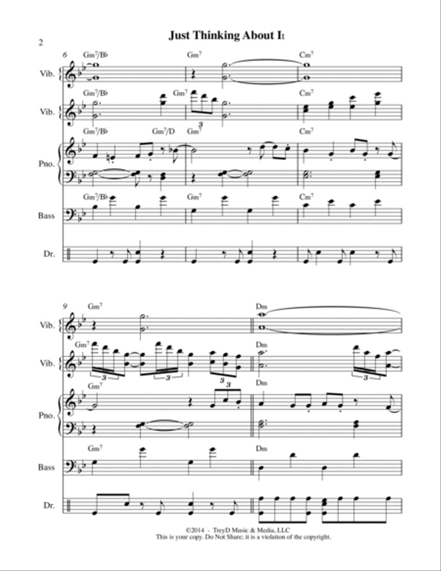 Just Thinking About It Small Ensemble scores gallery preview page 2