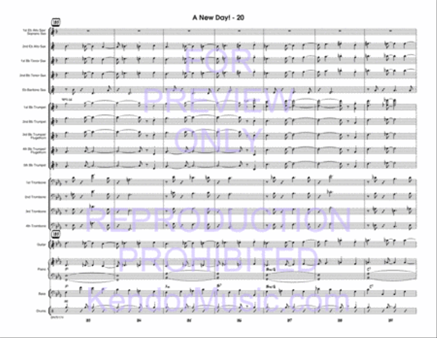 New Day!, A (Full Score) Jazz Ensemble scores gallery preview page 21