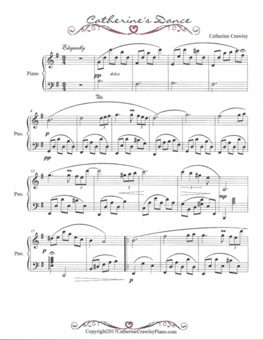Catherine's Dance Piano Solo scores gallery preview page 1