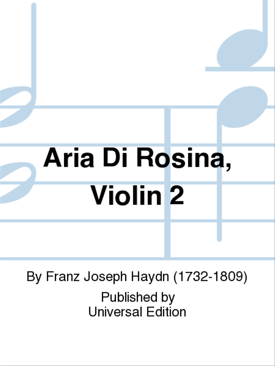 Aria Di Rosina, Violin 2 Violin scores gallery preview page 1