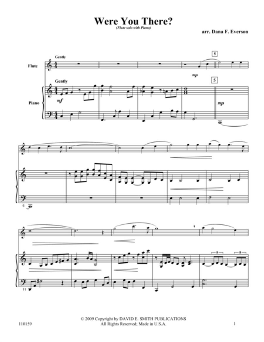 Were You There? Flute Solo scores gallery preview page 1