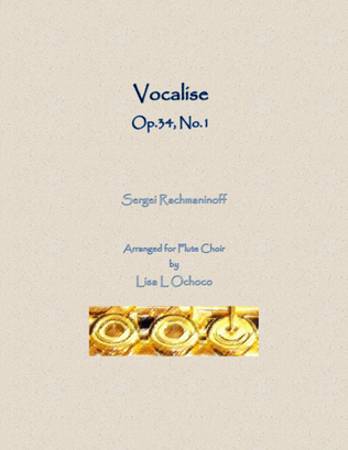 Vocalise Op34 No14 for Flute Choir