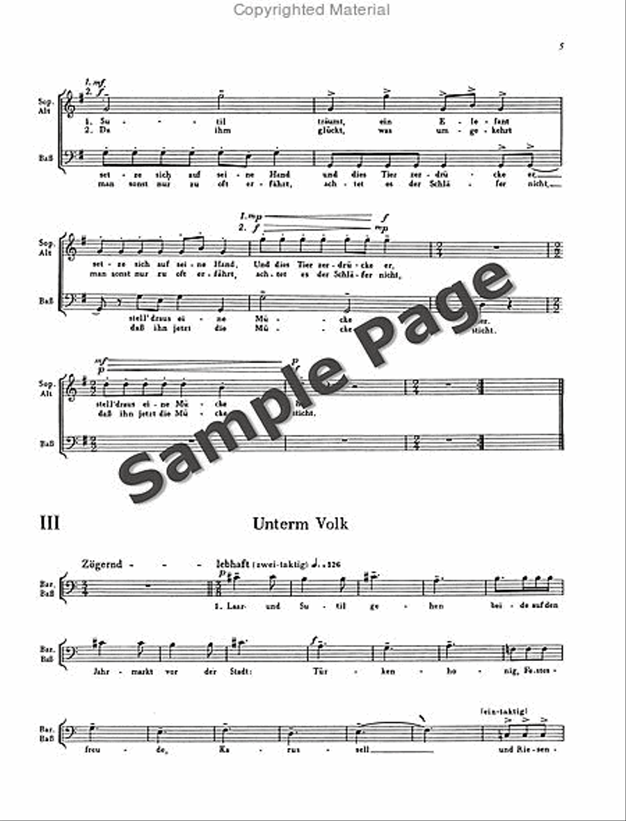 Wyttenbach J Sutil+laar Scherzlieder Mixed Choir scores gallery preview page 6