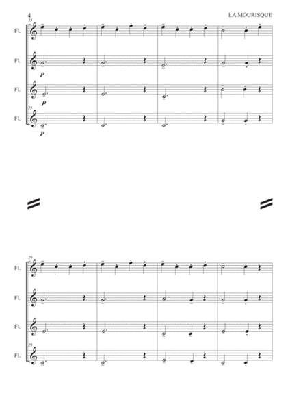 La Morisque - Flute quartet image number null