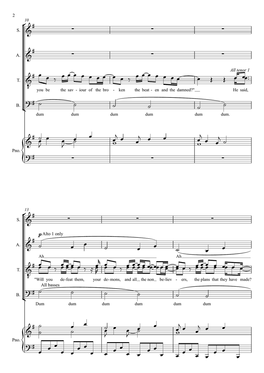 Welcome To The Black Parade Divisi scores gallery preview page 2