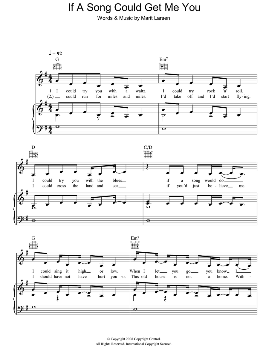 If A Song Could Get Me You Acoustic Guitar scores gallery preview page 1