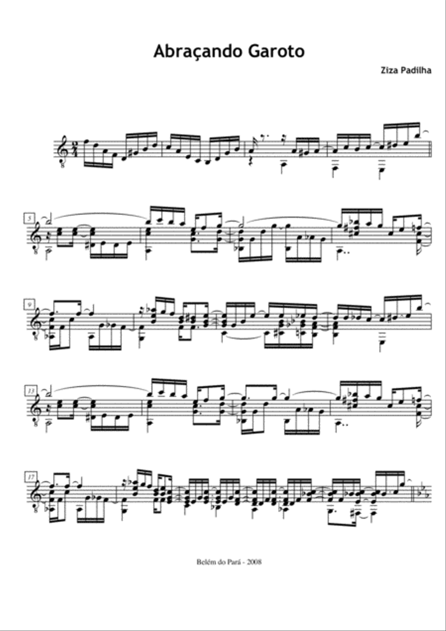 Abraçando Garoto - Ziza Padilha(Guitar Solo) Guitar Solo scores gallery preview page 2