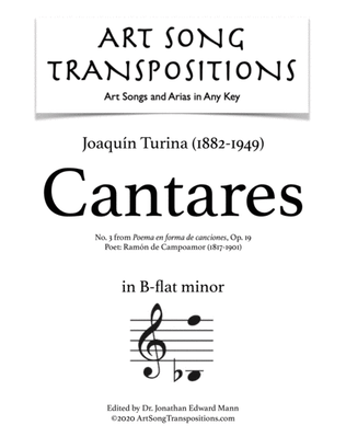 Book cover for TURINA: Cantares, Op. 19 no. 3 (transposed to B-flat minor)