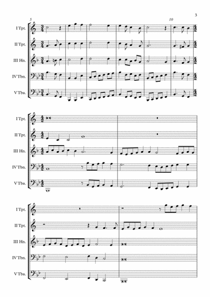 Canzon III a 4 Ch.188 (Giovanni Gabrieli) Brass Quintet arr. Adrian Wagner image number null