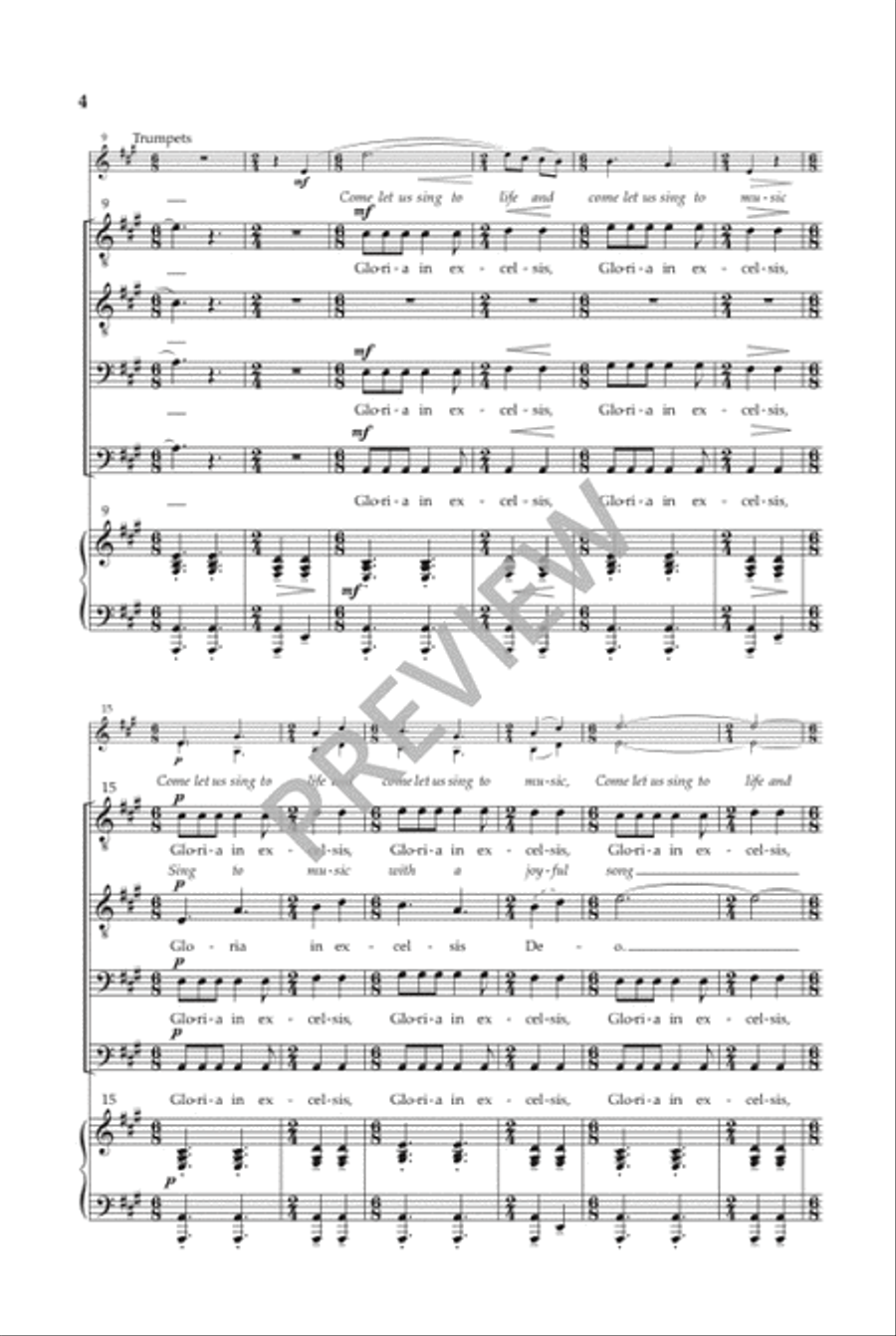 Gloria Fanfare - TTBB Gloria Fanfare - TTBB TTBB scores gallery preview page 5