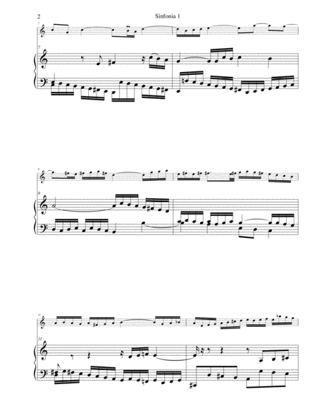 Bach 15 Three Part Inventions (sinfonias) arr. for Treble Instrument and Piano