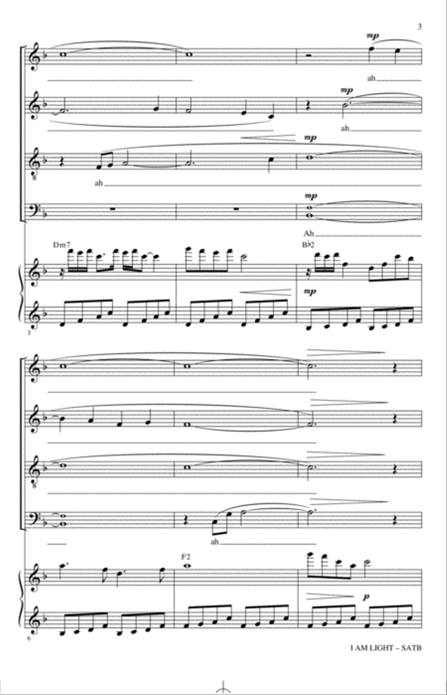 I Am Light (arr. Mark Hayes and Kimberly Lilley) 4-Part scores gallery preview page 2