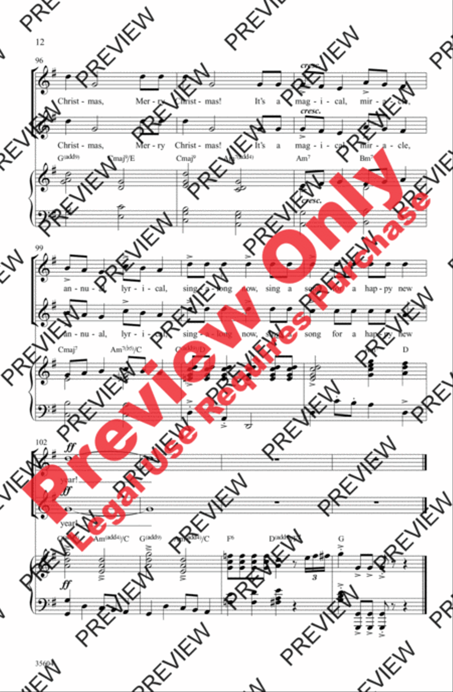 Merry Christmas, Merry Christmas 2-Part scores gallery preview page 12