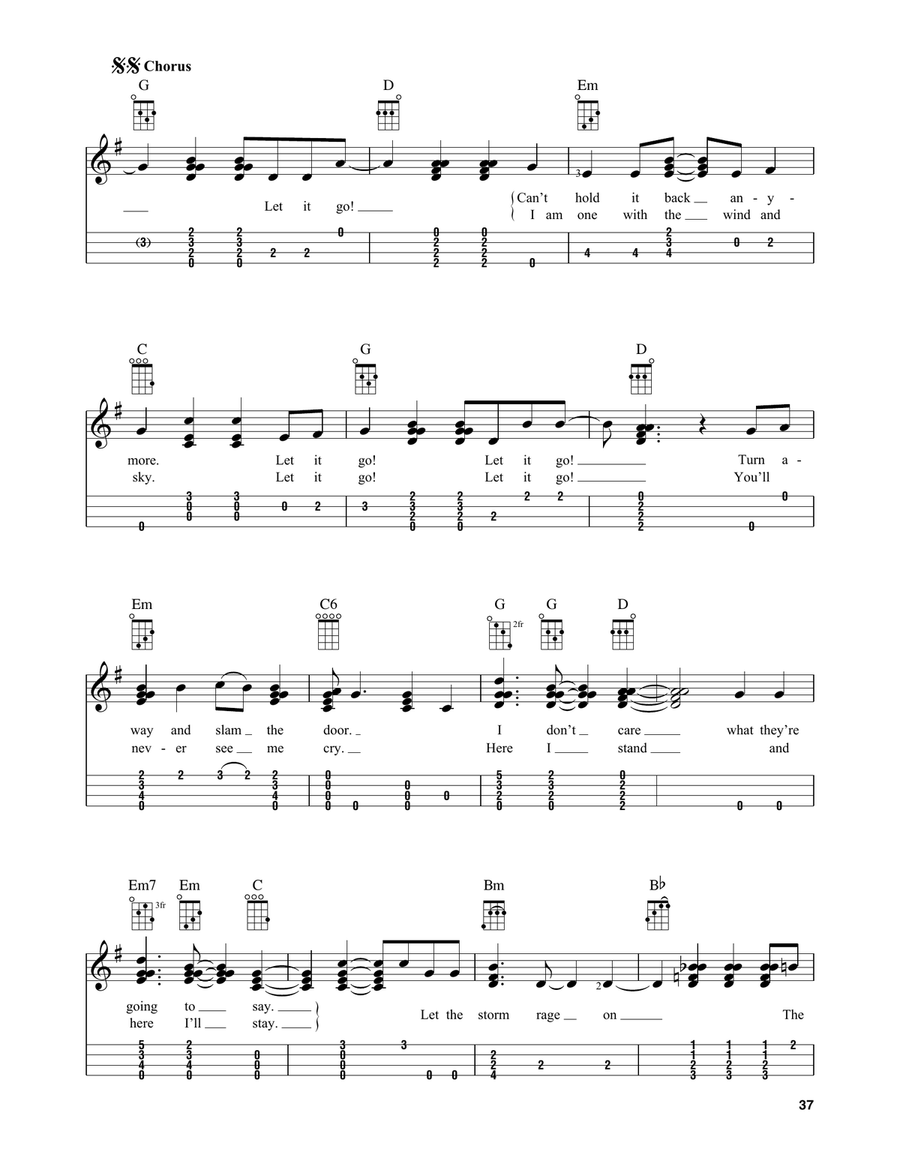 Let It Go (from Frozen) (arr. Fred Sokolow) by Idina Menzel Ukulele - Digital Sheet Music page 3