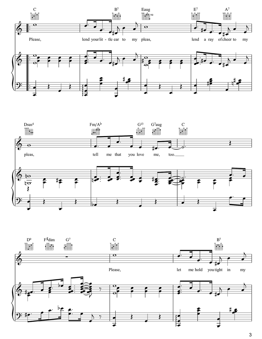 Please Piano, Vocal, Guitar scores gallery preview page 3